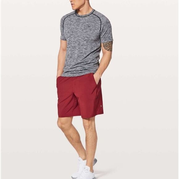 Lululemon Pace Breaker Shorts  9" Inseam Caliente Red Mens M - Picture 1 of 15
